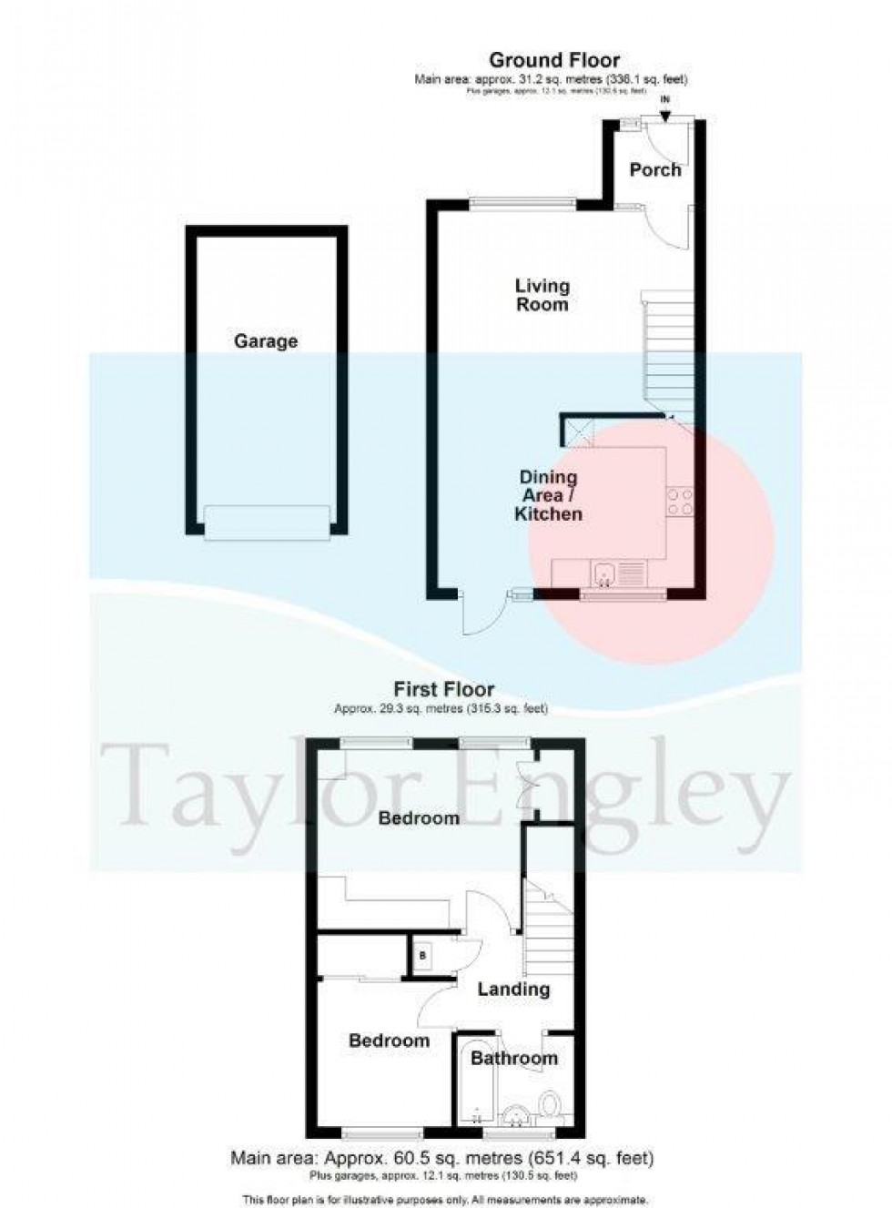 Floorplan for Orchid Close, Langney, Eastbourne