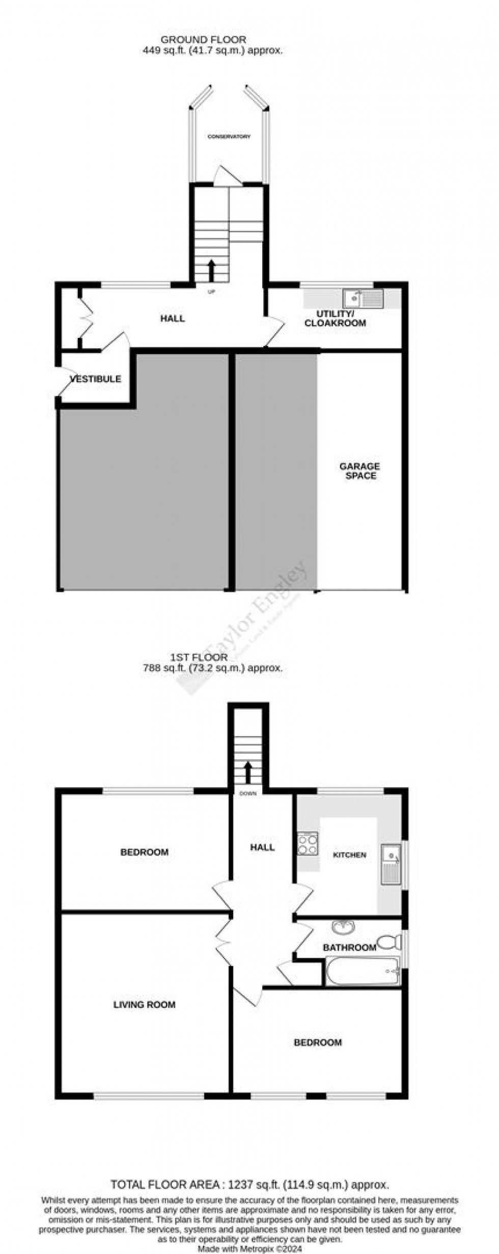 Floorplan for Rowsley Road, Meads, Eastbourne