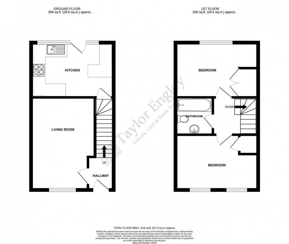 Floorplan for Mountain Ash Close, Hailsham