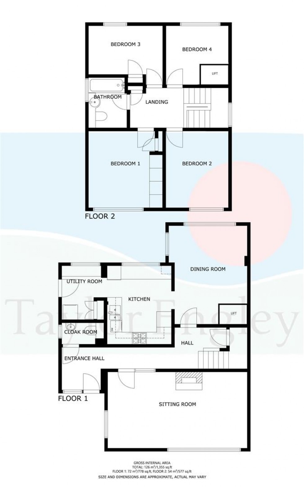 Floorplan for Burton Road, Rodmill, Eastbourne