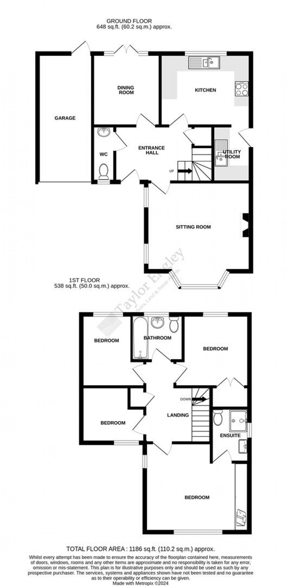 Floorplan for Banner Way, Stone Cross, Pevensey