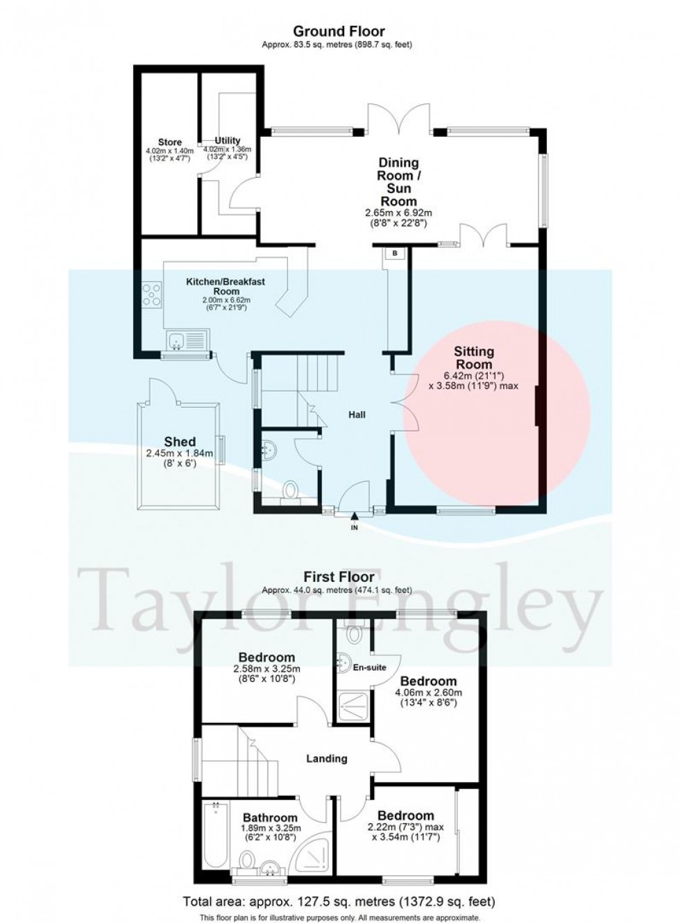 Floorplan for Gilbert Way, Hailsham