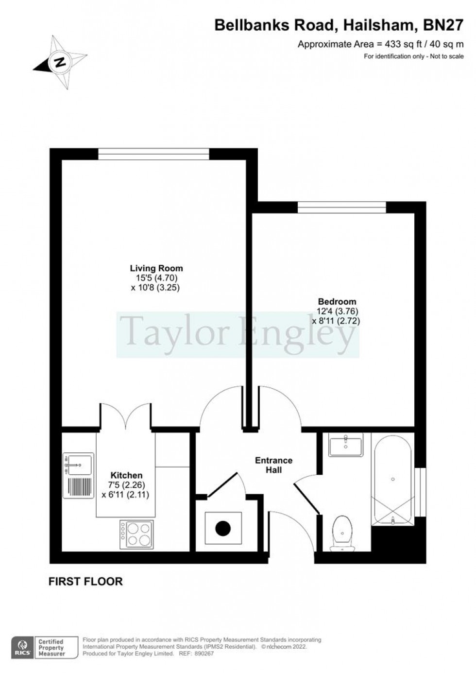 Floorplan for Bellbanks Road, Hailsham