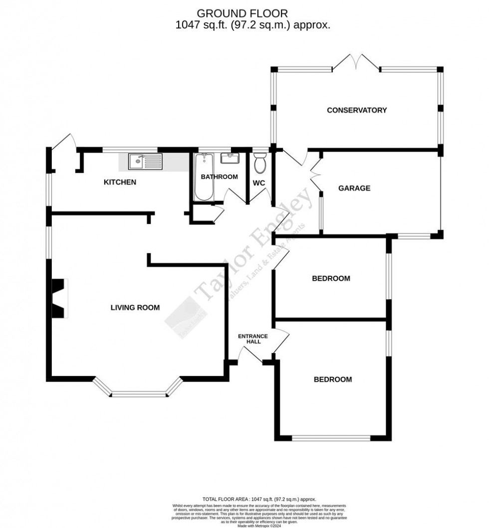 Floorplan for Downs Road, Lower Willingdon, Eastbourne