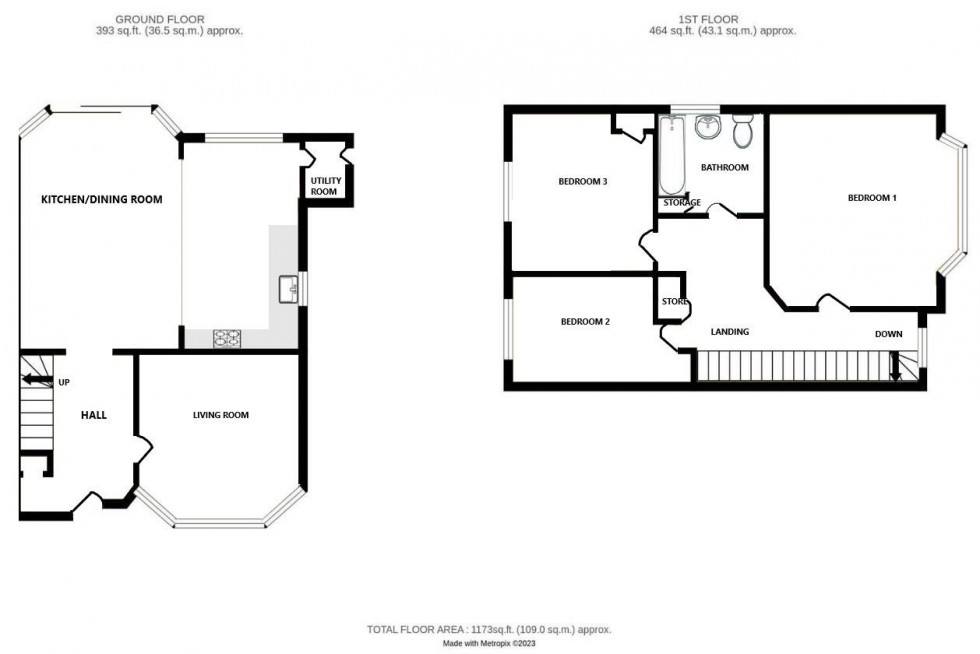 Floorplan for Brodrick Road, Hampden Park, Eastbourne