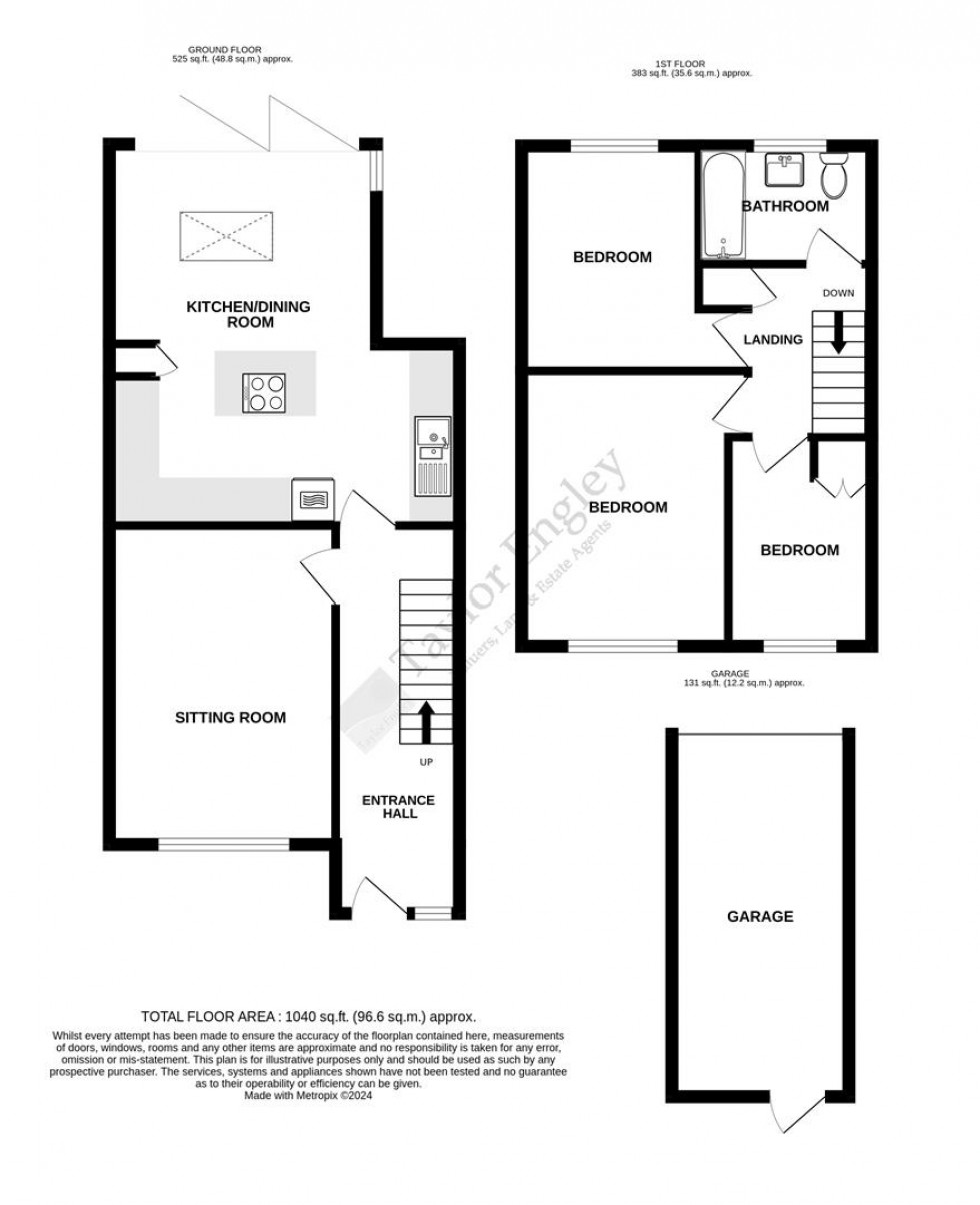 Floorplan for Oxendean Gardens, Lower Willingdon, Eastbourne