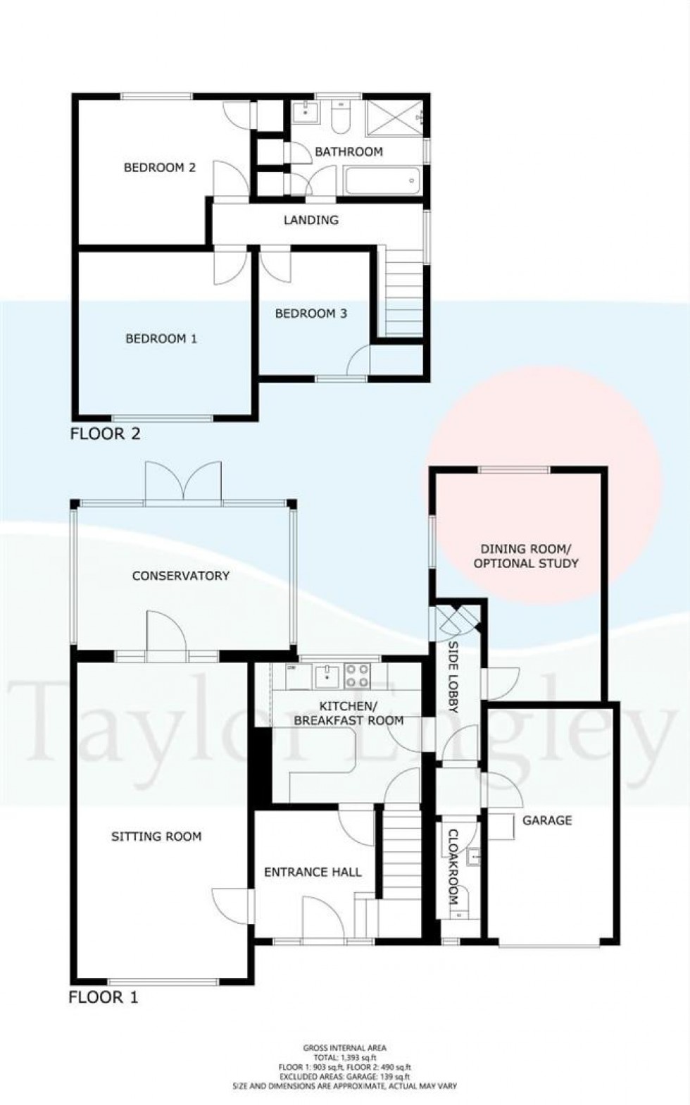 Floorplan for Branston Road, West Hampden Park, Eastbourne