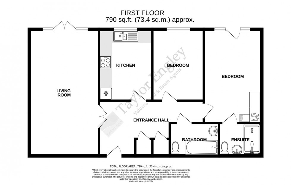 Floorplan for Jevington Place, Jevington Gardens, Eastbourne