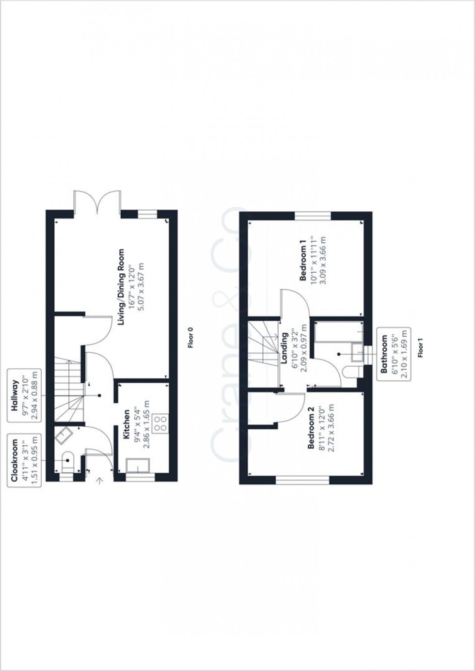 Floorplan for Warwick Close, Amberstone, Hailsham