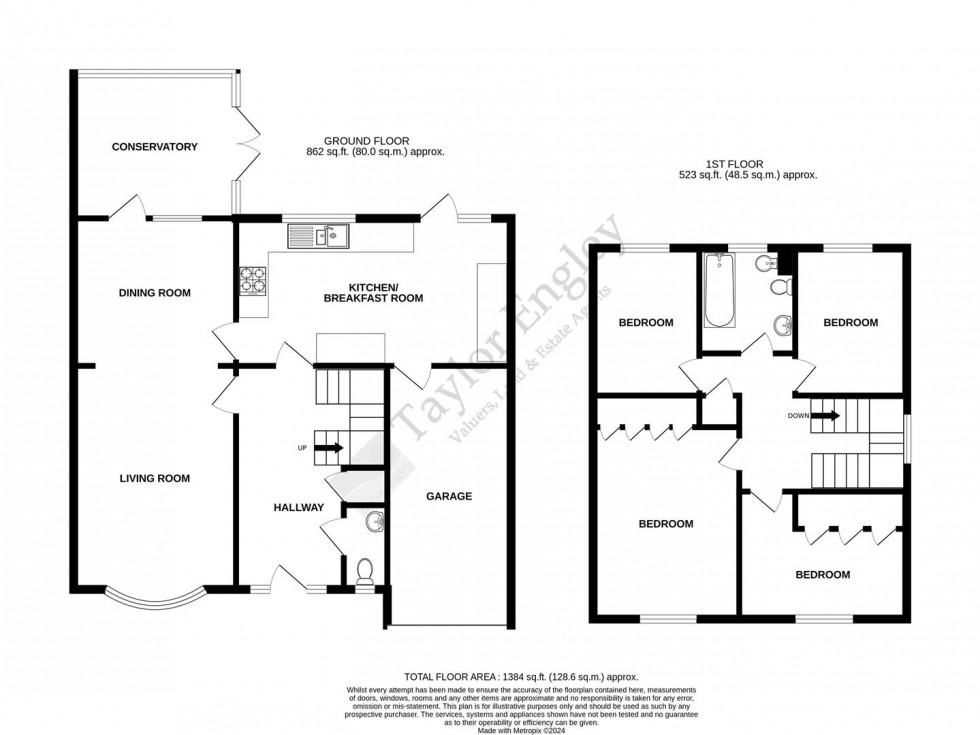 Floorplan for Howlett Drive, Hailsham