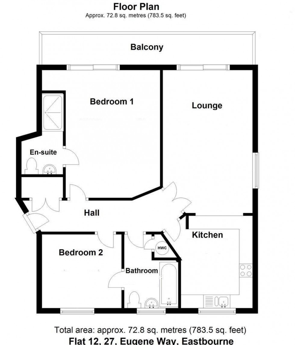 Floorplan for 27 Eugene Way, Sovereign Harbour, Eastbourne