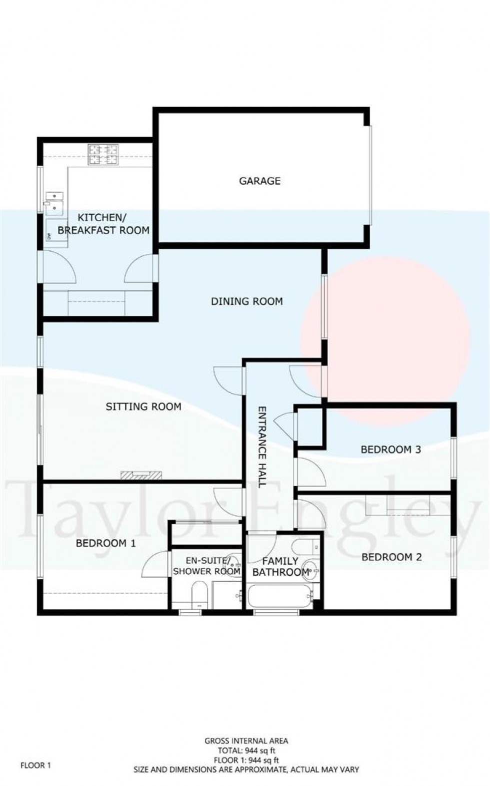 Floorplan for Patcham Mill Road, Stone Cross, Pevensey