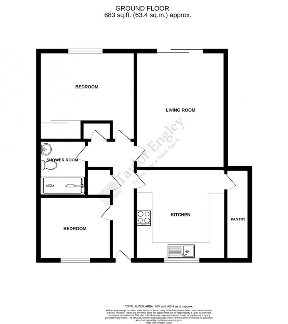 Floorplan for Langney Rise, Eastbourne