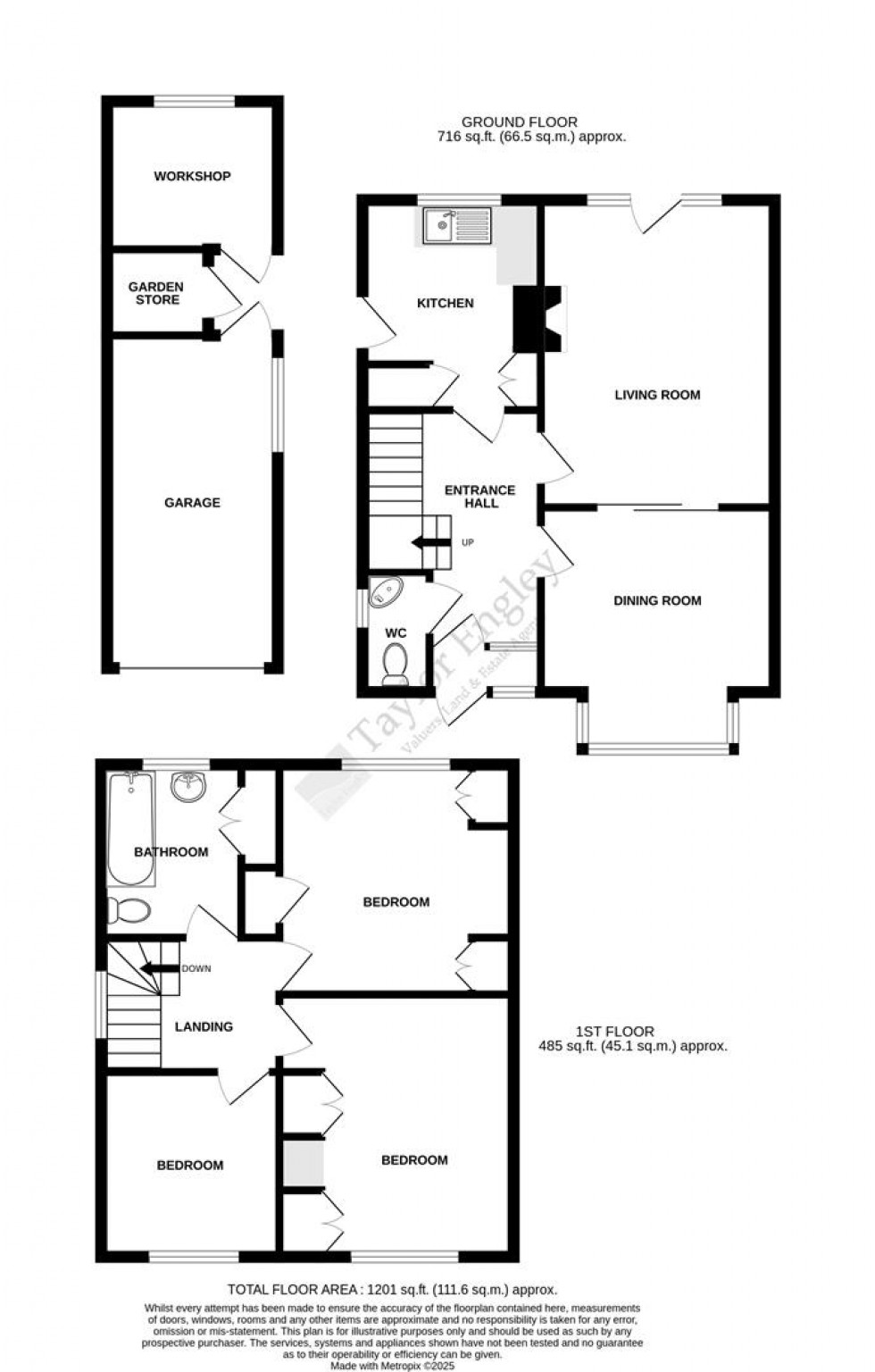 Floorplan for Glendale Avenue, Old Town, Eastbourne