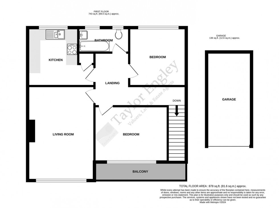 Floorplan for Downlands Way, East Dean