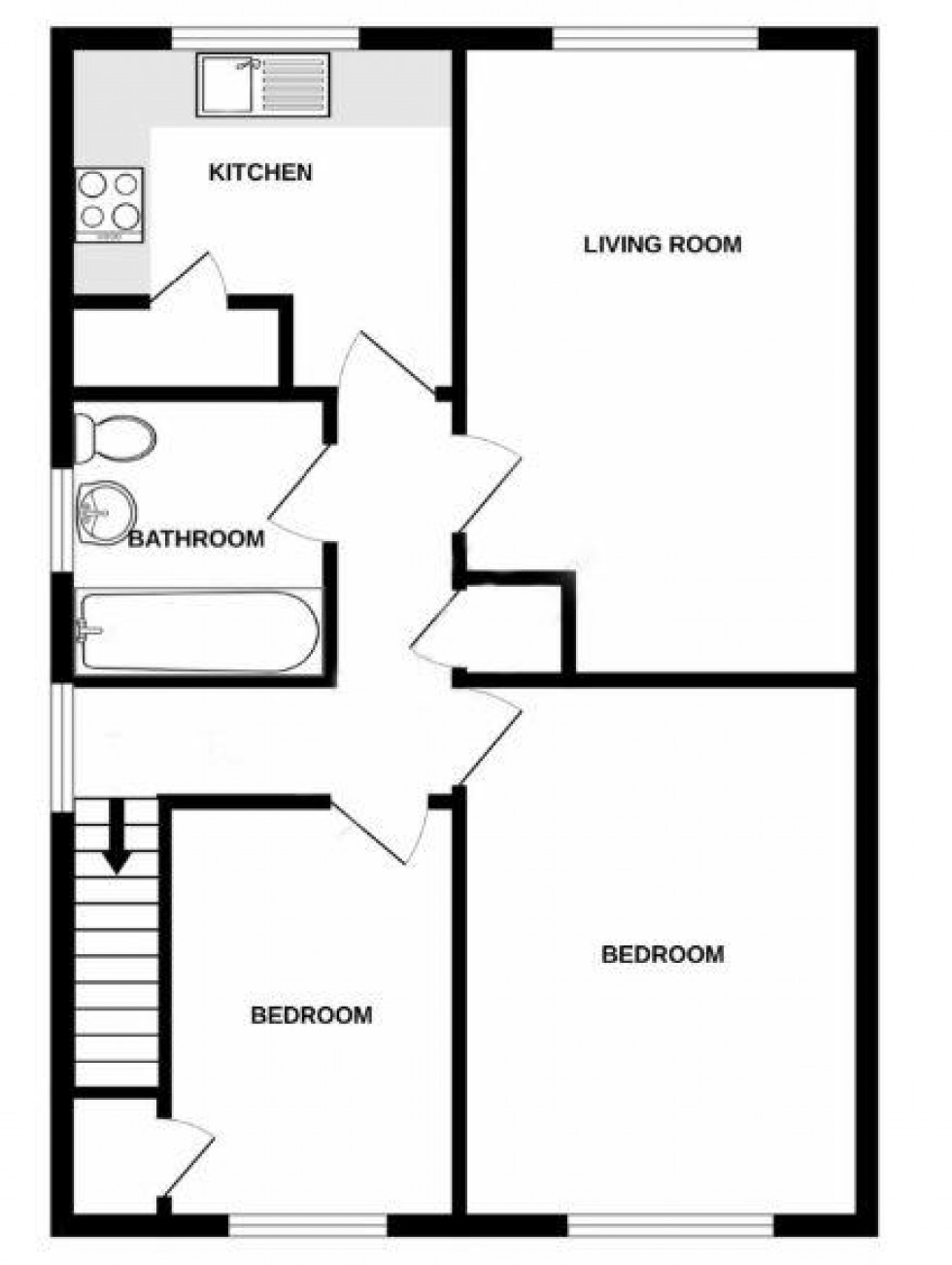 Floorplan for Summerfields Avenue, Hailsham