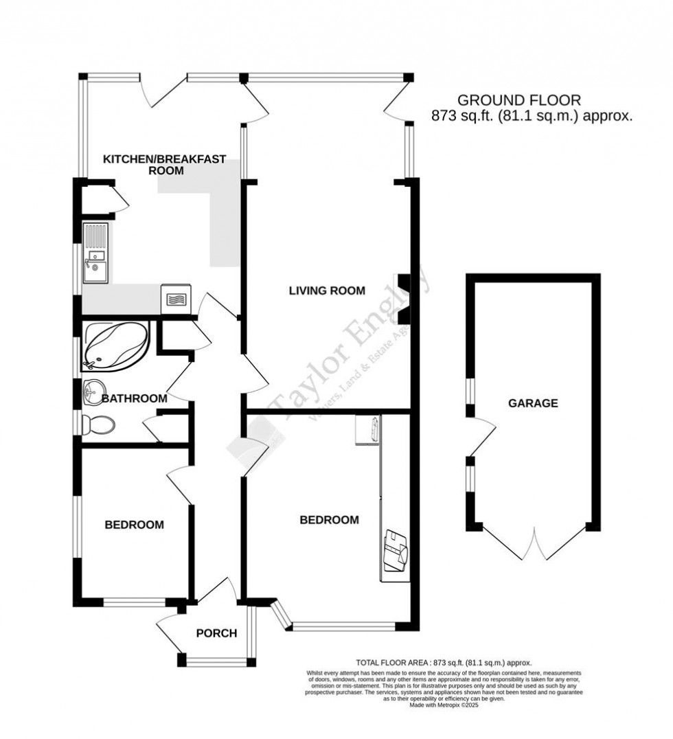 Floorplan for Ditchling Way, Hailsham