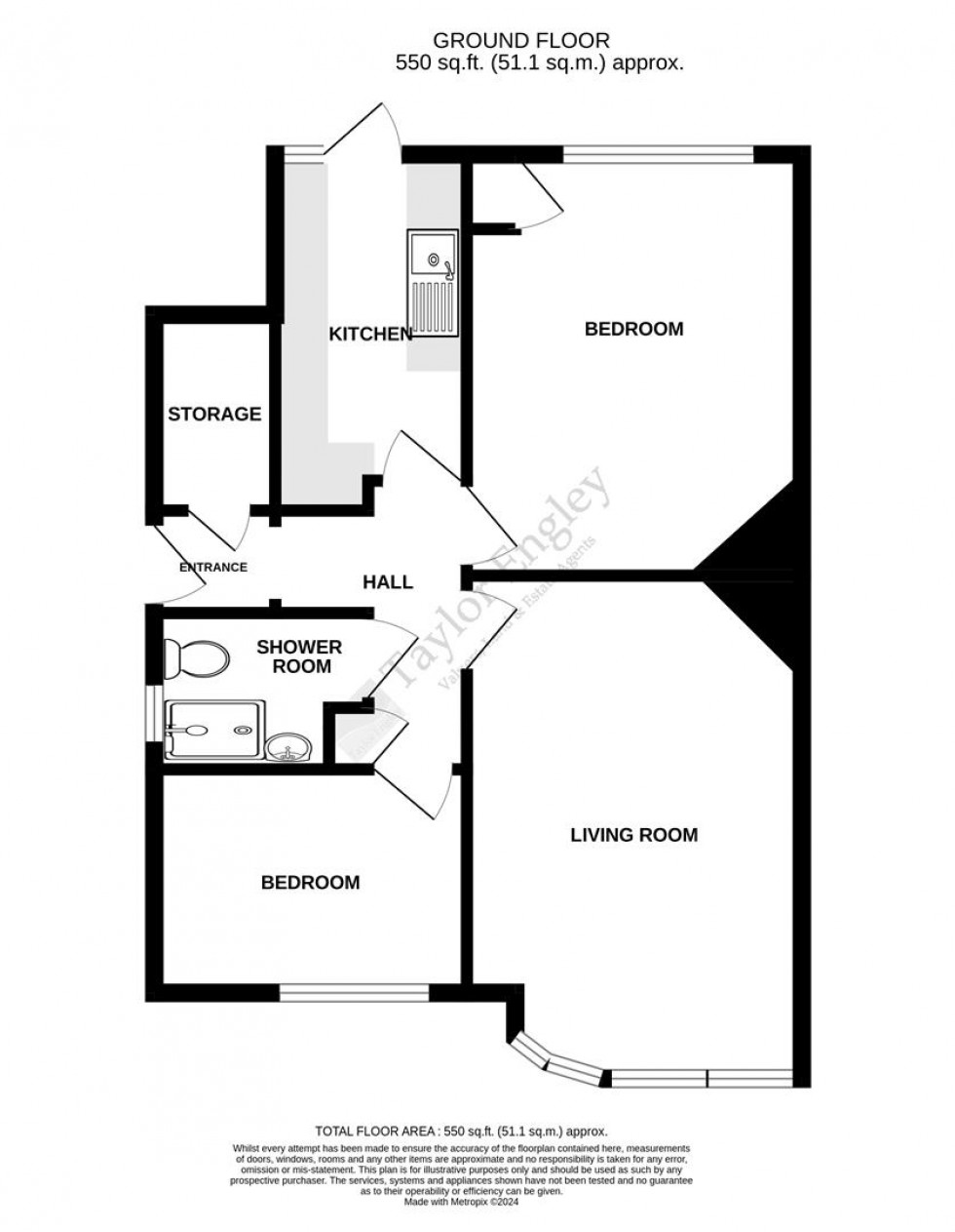 Floorplan for Gilda Crescent, Polegate