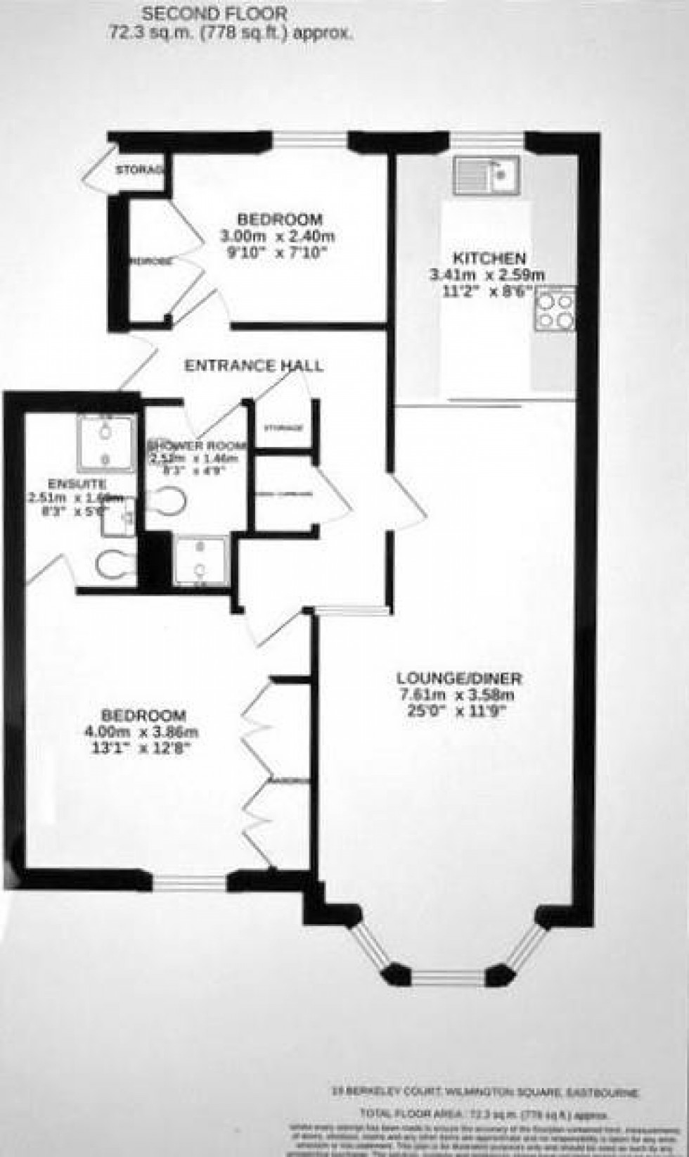 Floorplan for Wilmington Square, Eastbourne