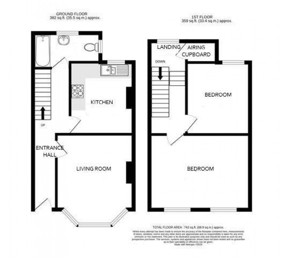 Floorplan for Gore Park Road, Old Town, Eastbourne