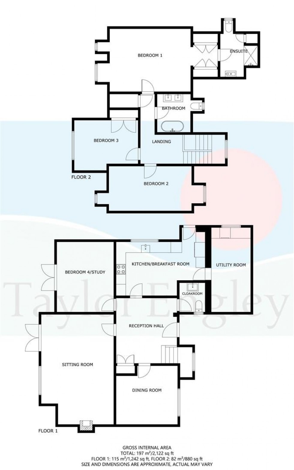 Floorplan for St. Marys Close, Willingdon, Eastbourne